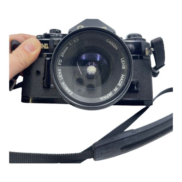 Canon A-1 35mm Film Camera 50mm F1.8 FD & 28mm F3.5 Lens & Flash - Tested - Picture 7 of 12